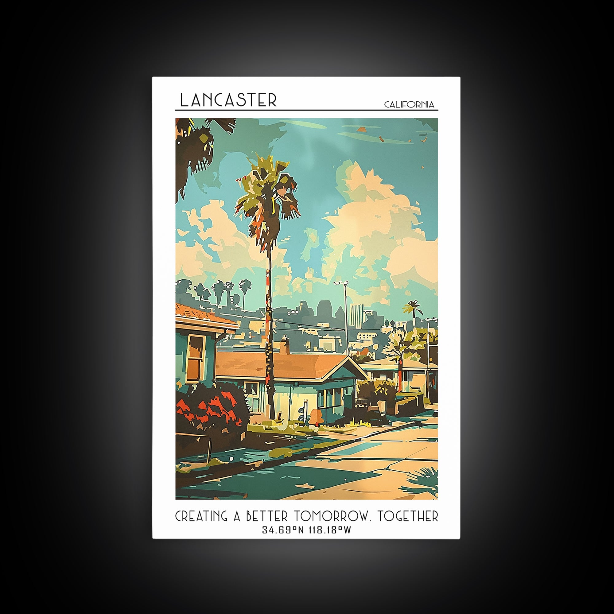 Lancaster Travel Poster, Canvas Print, Travel Prints, Landscape Art, City Travel Poster, Travel Decor, Travel Print, Travel Wall Art