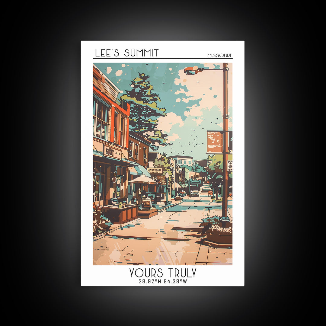 Lees Summit Travel Poster, Canvas Print, City Travel Poster, Travel Wall Art, Travel Posters, Wall Art, Retro Wall Art, Poster Print