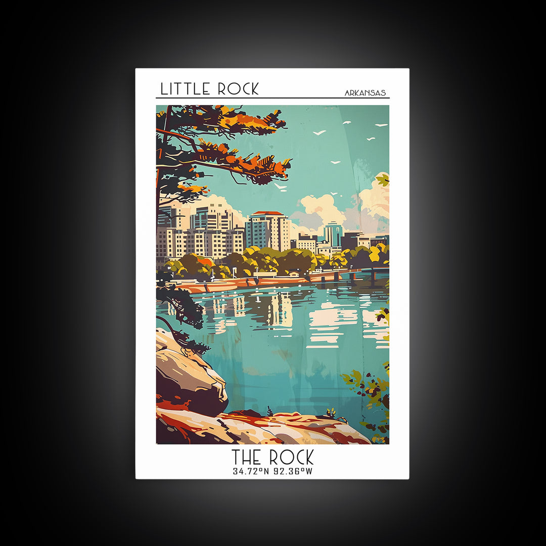 Little Rock Arkansas Travel Poster, Canvas Print, Poster Print, Travel Wall Art, Travel Wall Decor, Gallery Wall Set, Retro Wall Art