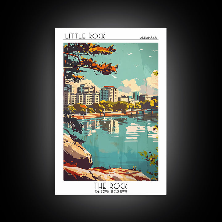 Little Rock Arkansas Travel Poster, Canvas Print, Poster Print, Travel Wall Art, Travel Wall Decor, Gallery Wall Set, Retro Wall Art