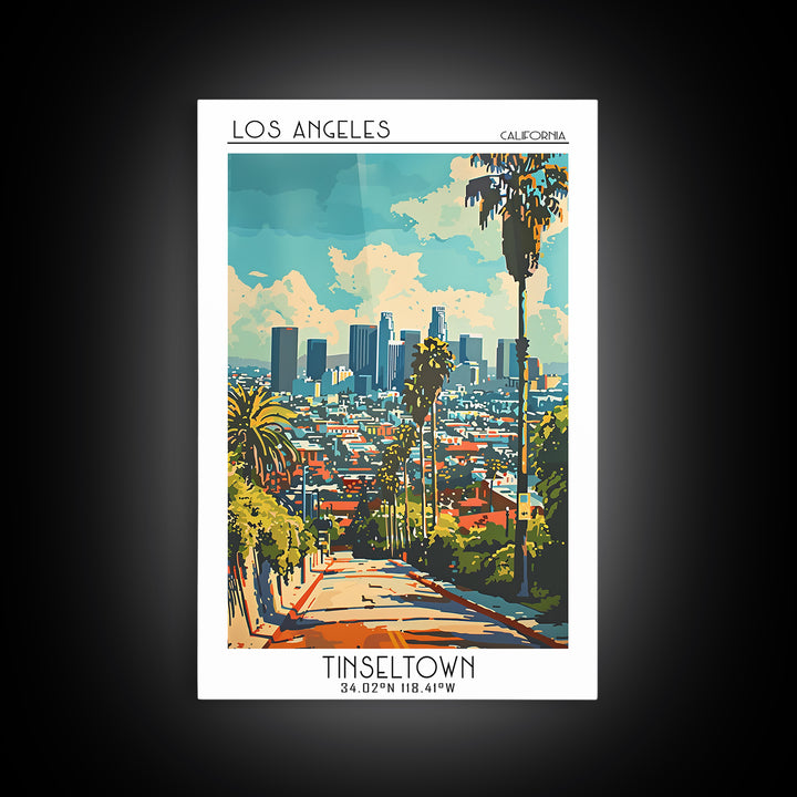 Los Angeles California Travel Poster, Canvas Print, Poster Print, Travel Wall Art, Modern Wall Decor, Gallery Wall Set, Travel Print