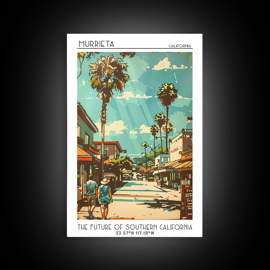 Murrieta Travel Poster, Canvas Print, City Travel Poster, Travel Wall Art, Vintage Travel Print, Gallery Wall Set, City Illustration