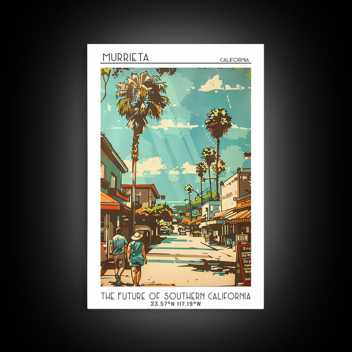 Murrieta Travel Poster, Canvas Print, City Travel Poster, Travel Wall Art, Vintage Travel Print, Gallery Wall Set, City Illustration