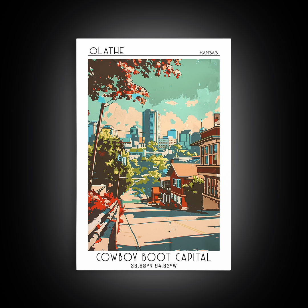 Olathe Travel Poster, Canvas Print, Travel Wall Art, City Wall Art, City Art Print, Wall Art, City Travel Poster, Vintage Travel Art