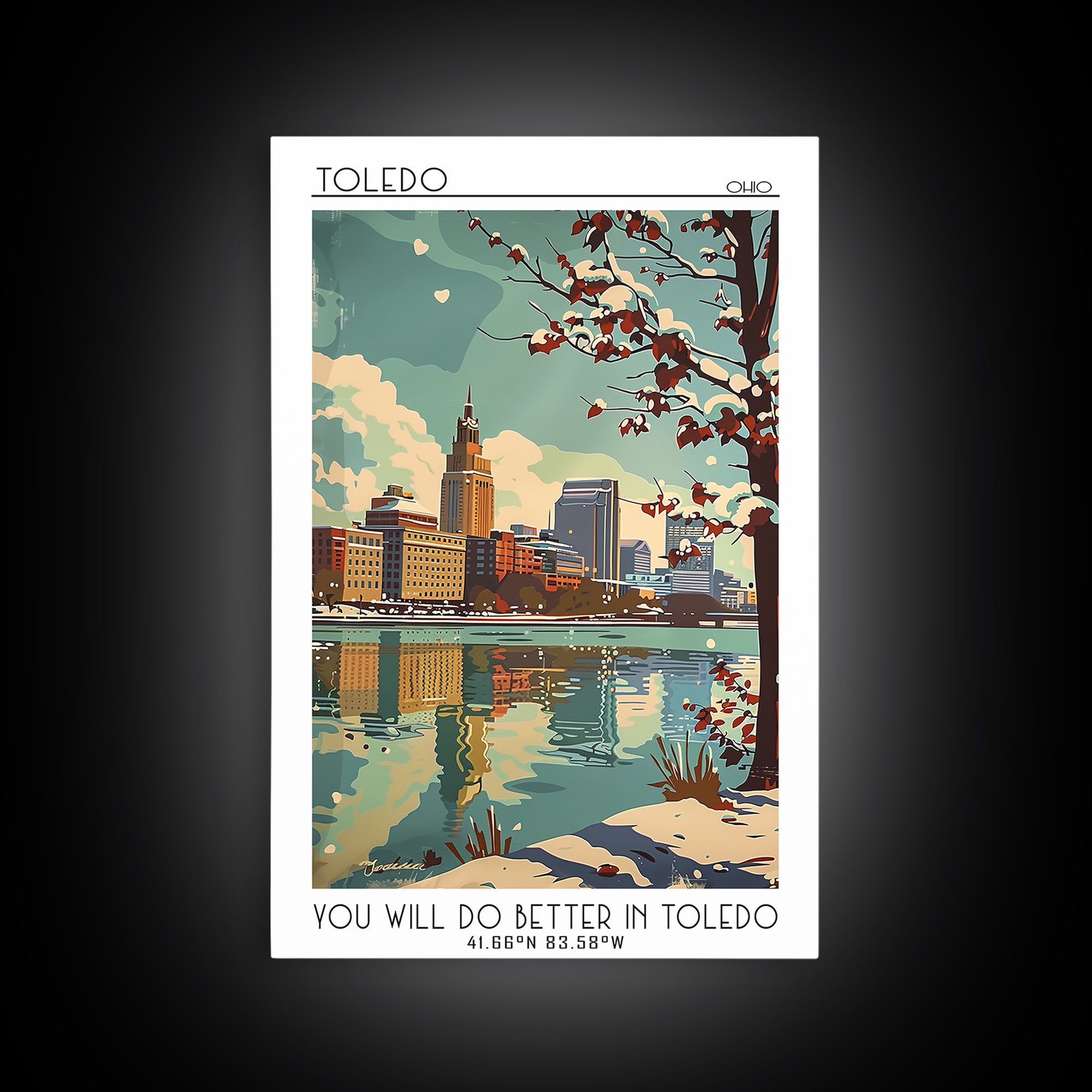 Toledo Travel Poster, Framed Canvas Print, Travel Prints, Landscape Art, Retro Travel Poster, City Travel Poster, Retro Travel Print