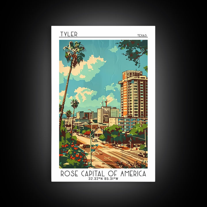 Tyler Travel Poster, Canvas Print, Travel Wall Decor, Minimalist Poster, Poster Print, Travel Decor, Travel Print, Modern Wall Decor
