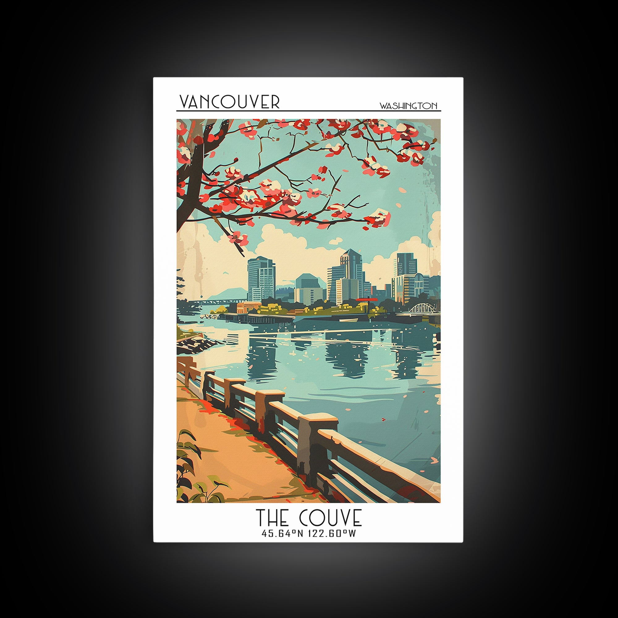 Vancouver Travel Poster, Canvas Print, Poster Print, Travel Wall Art, Home Decor, Home Office Decor, Poster Art, Retro Travel Poster