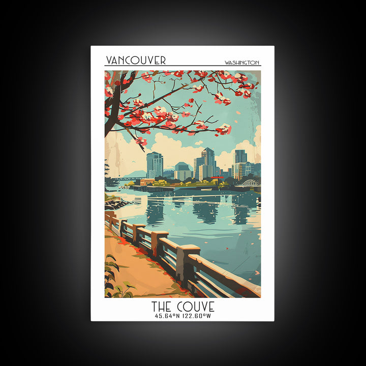 Vancouver Travel Poster, Canvas Print, Poster Print, Travel Wall Art, Home Decor, Home Office Decor, Poster Art, Retro Travel Poster
