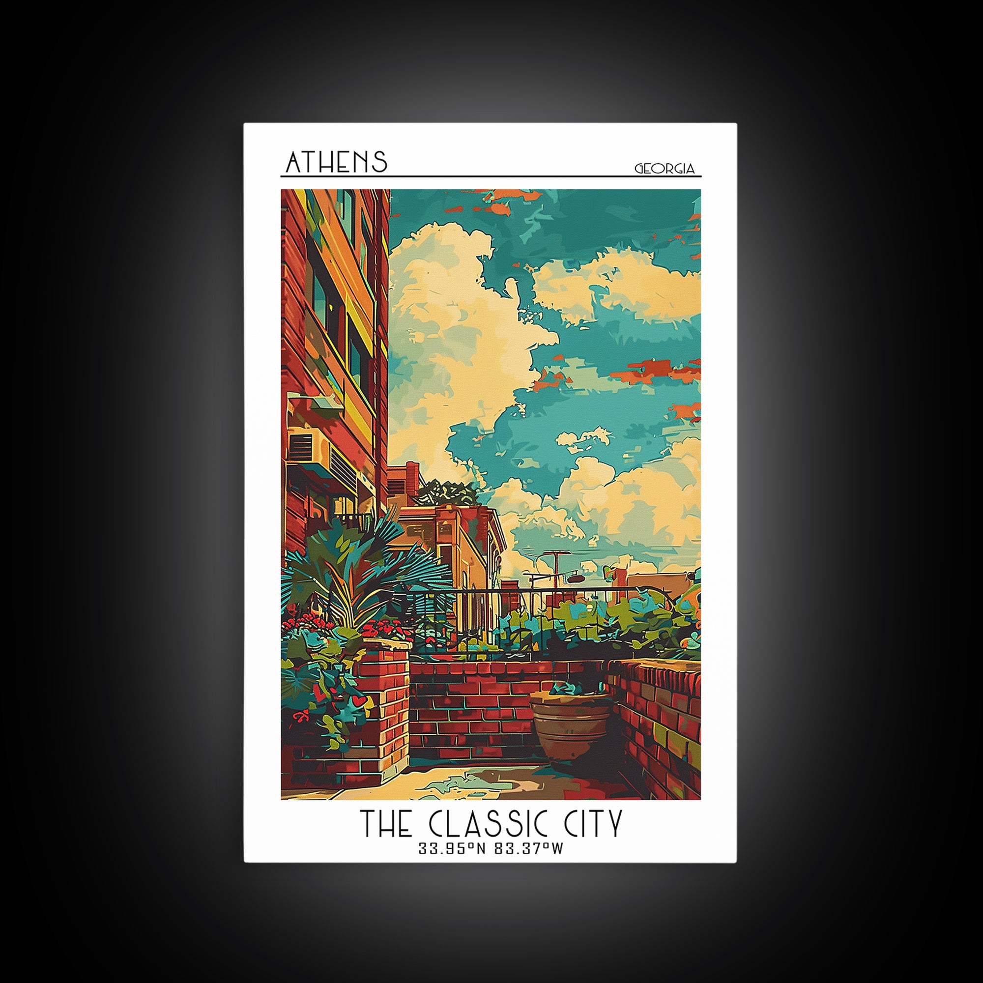 Athens Travel Poster, Framed Canvas Print, City Travel Poster, Travel Wall Decor, Gallery Wall Set, Travel Prints, Modern Wall Decor