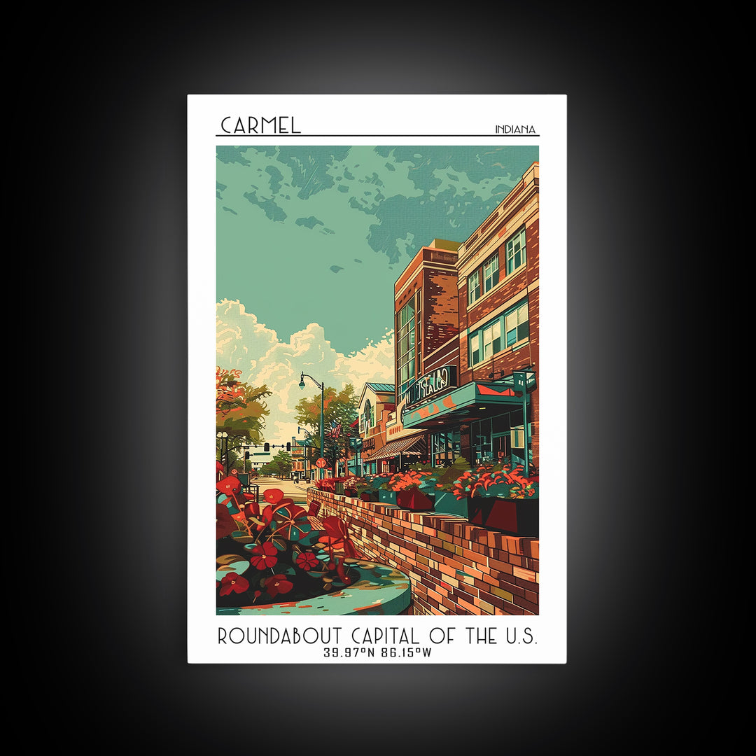Carmel Travel Poster, Canvas Print, Retro Travel Poster, City Wall Art, Wanderlust Gift, Travel Posters, Poster Print, Landscape Art