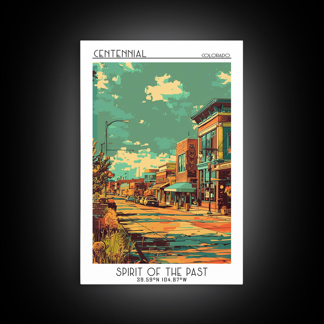 Centennial Travel Poster, Canvas Print, Travel Art Print, Modern Wall Decor, Gallery Wall Set, Retro Travel Print, Minimalist Poster
