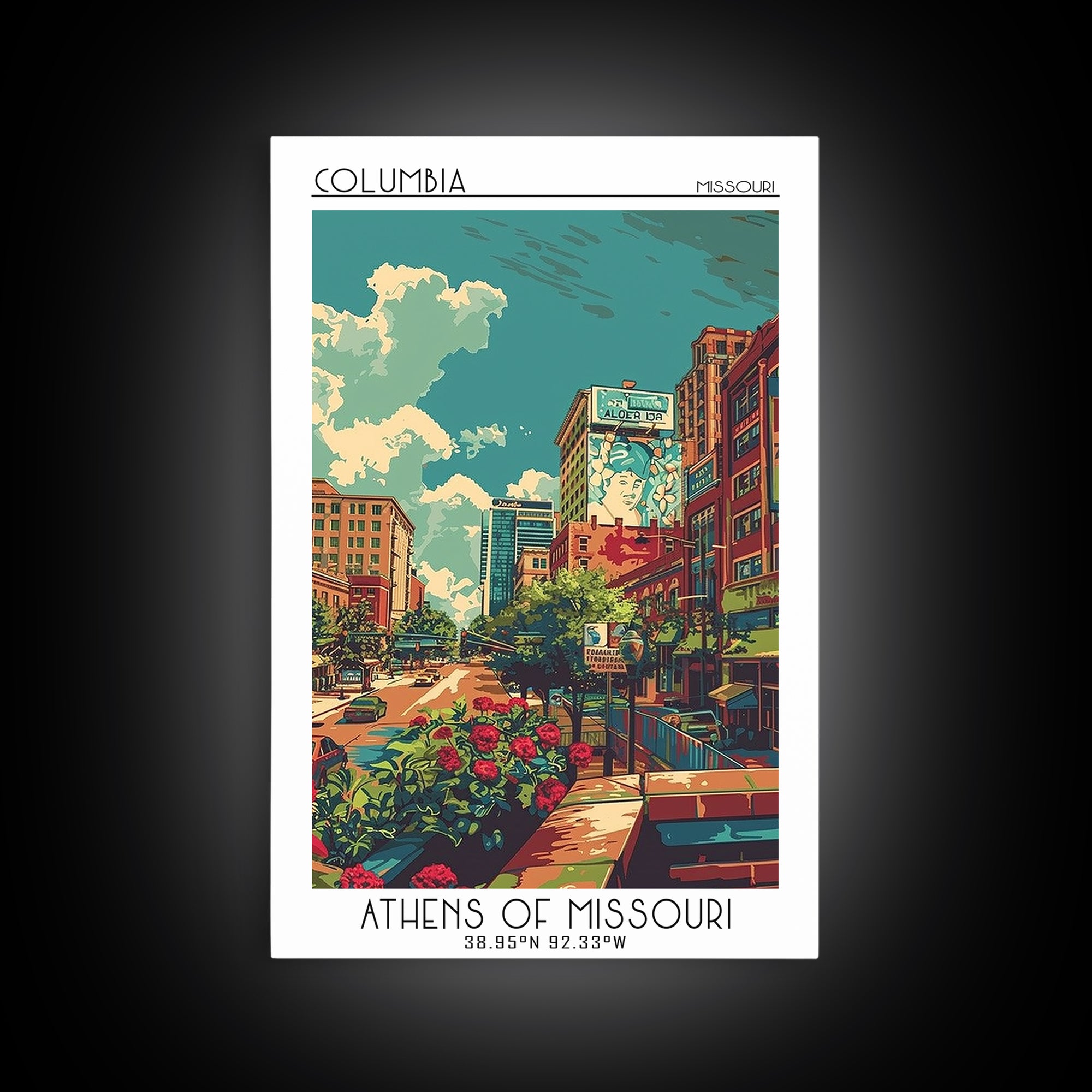 Columbia Travel Poster, Canvas Print, Travel Wall Art, City Wall Art, Travel Prints, City Travel Poster, Art Print, Gallery Wall Set