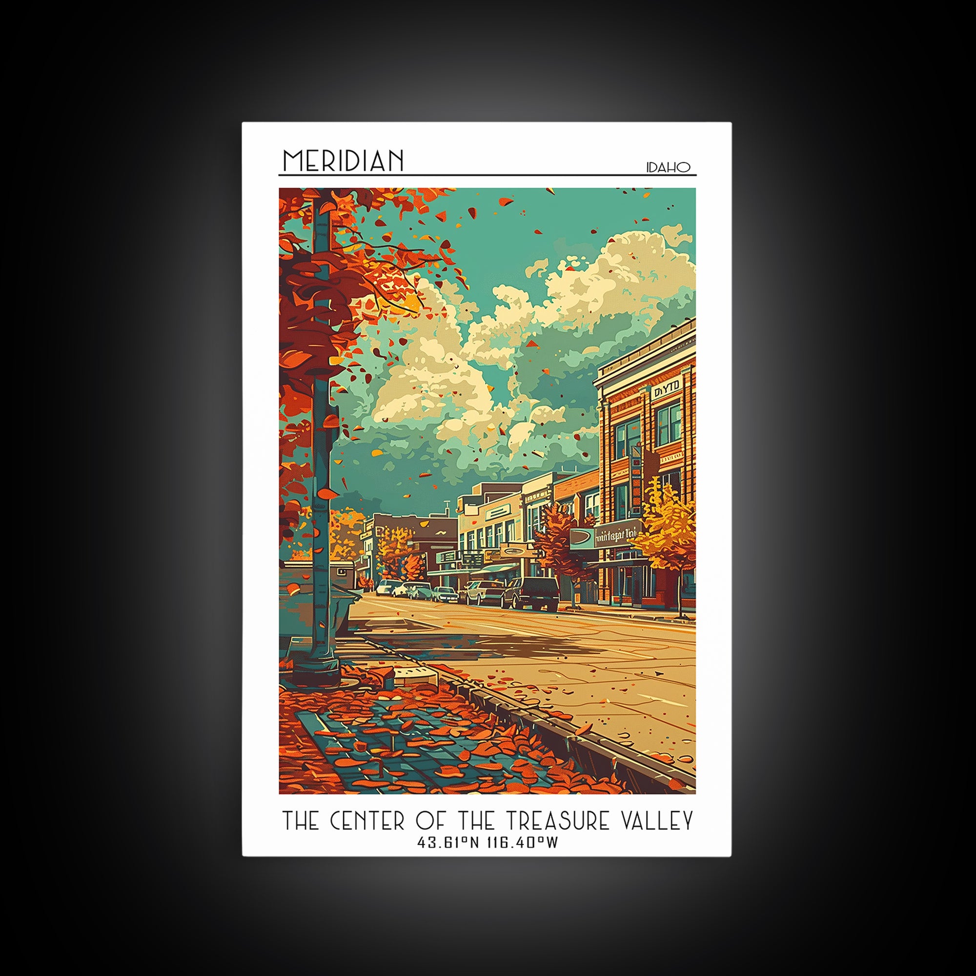 Meridian Travel Poster, Canvas Print, Vintage Travel Print, City Wall Art, Travel Art Print, Vintage City Poster, Vintage Travel Art