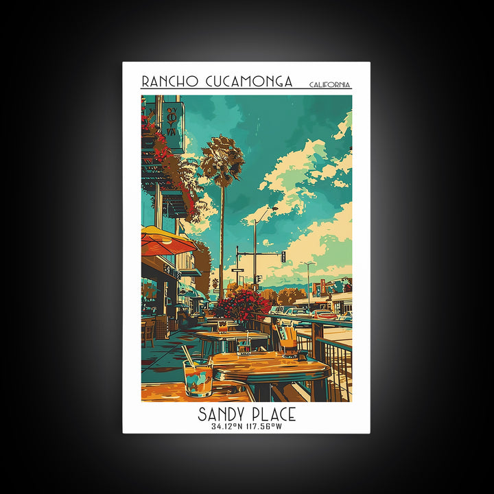 Rancho Cucamonga Travel Poster, Canvas Print, City Travel Poster, Travel Wall Decor, Poster Art, Mid Century Wall Art, Landscape Art