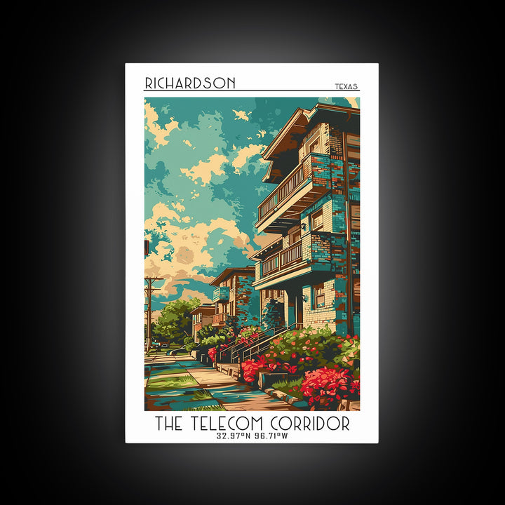 Richardson Travel Poster, Framed Canvas Print, Travel Prints, Landscape Art, Home Office Decor, Poster Art, Poster Print, Home Decor