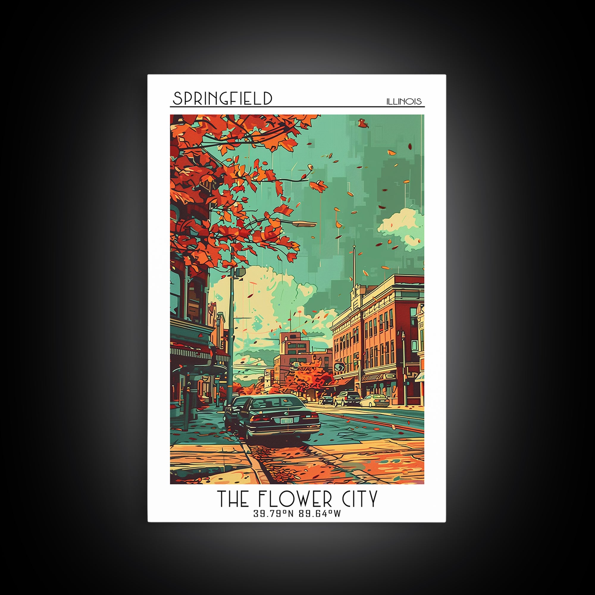 Springfield Travel Poster, Canvas Print, City Travel Poster, Vintage City Poster, Wanderlust Gift, Vintage Travel Art, Travel Prints