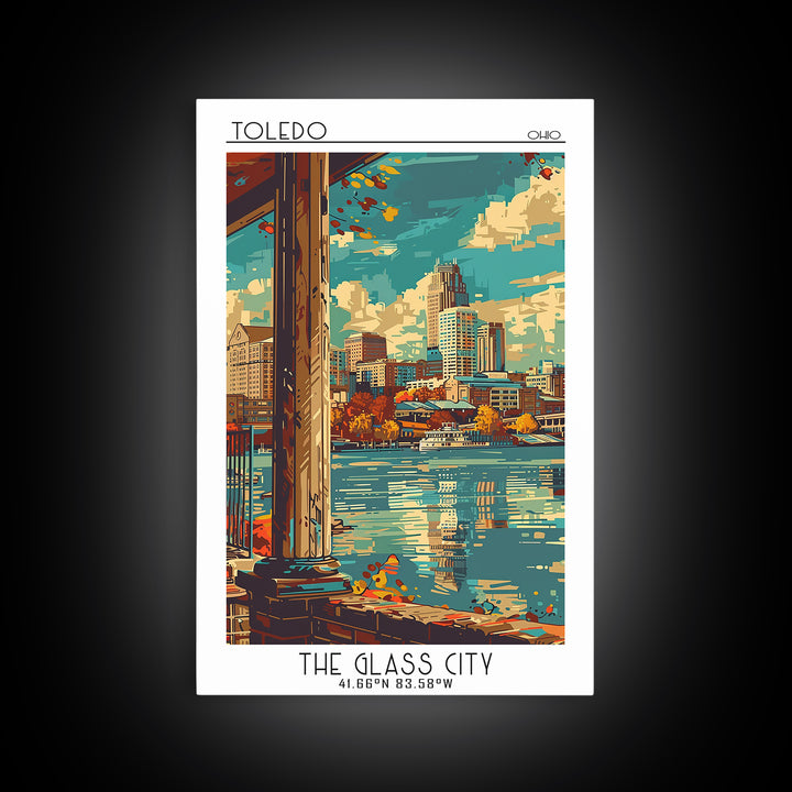 Toledo Travel Poster, Canvas Print, Travel Prints, Landscape Art, Living Room Wall Art, Vintage Travel Art, Wall Art, Vintage Travel