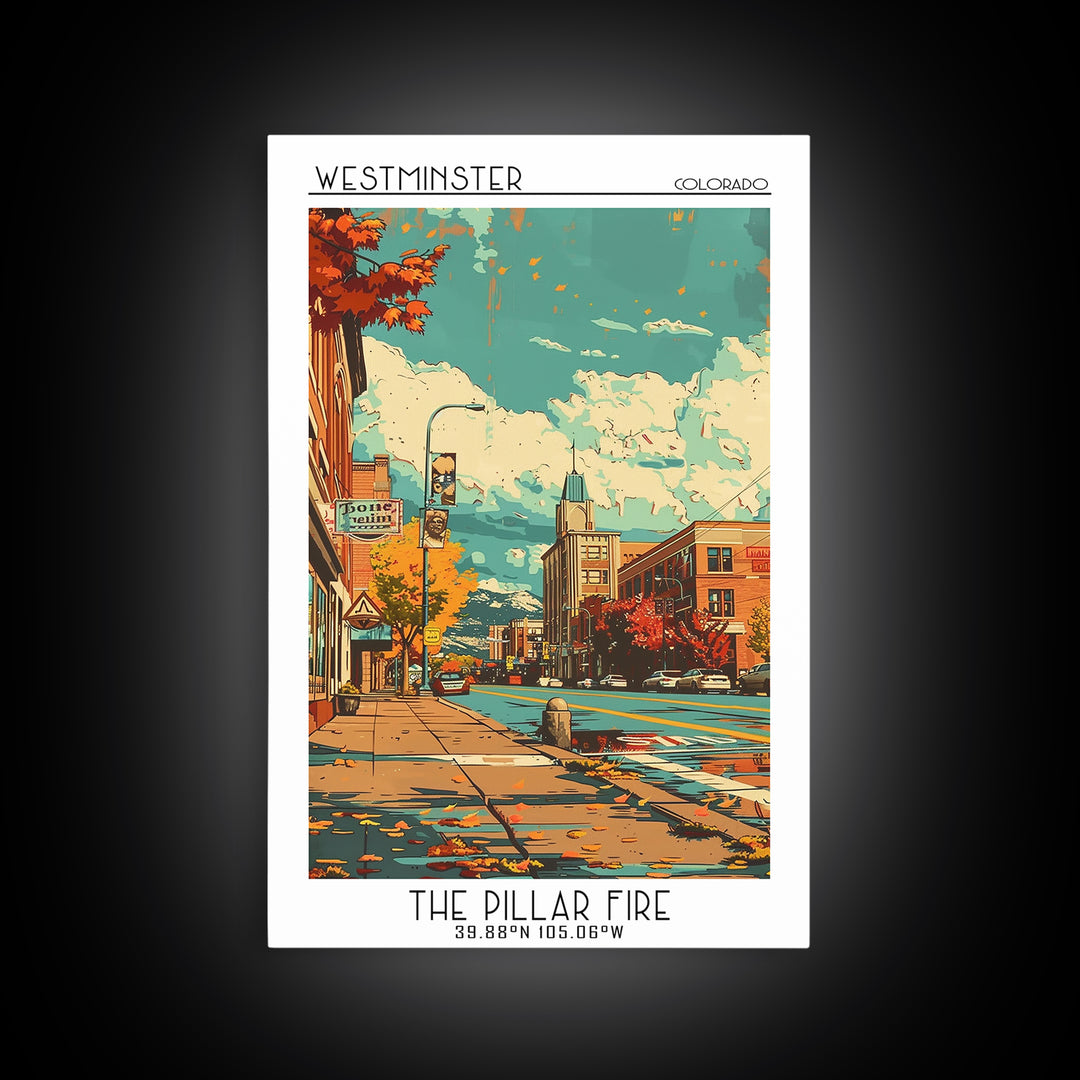 Westminster Travel Poster, Canvas Print, Retro Wall Art, Travel Print, Watercolor Cityscape, Mid Century Wall Art, Travel Wall Decor