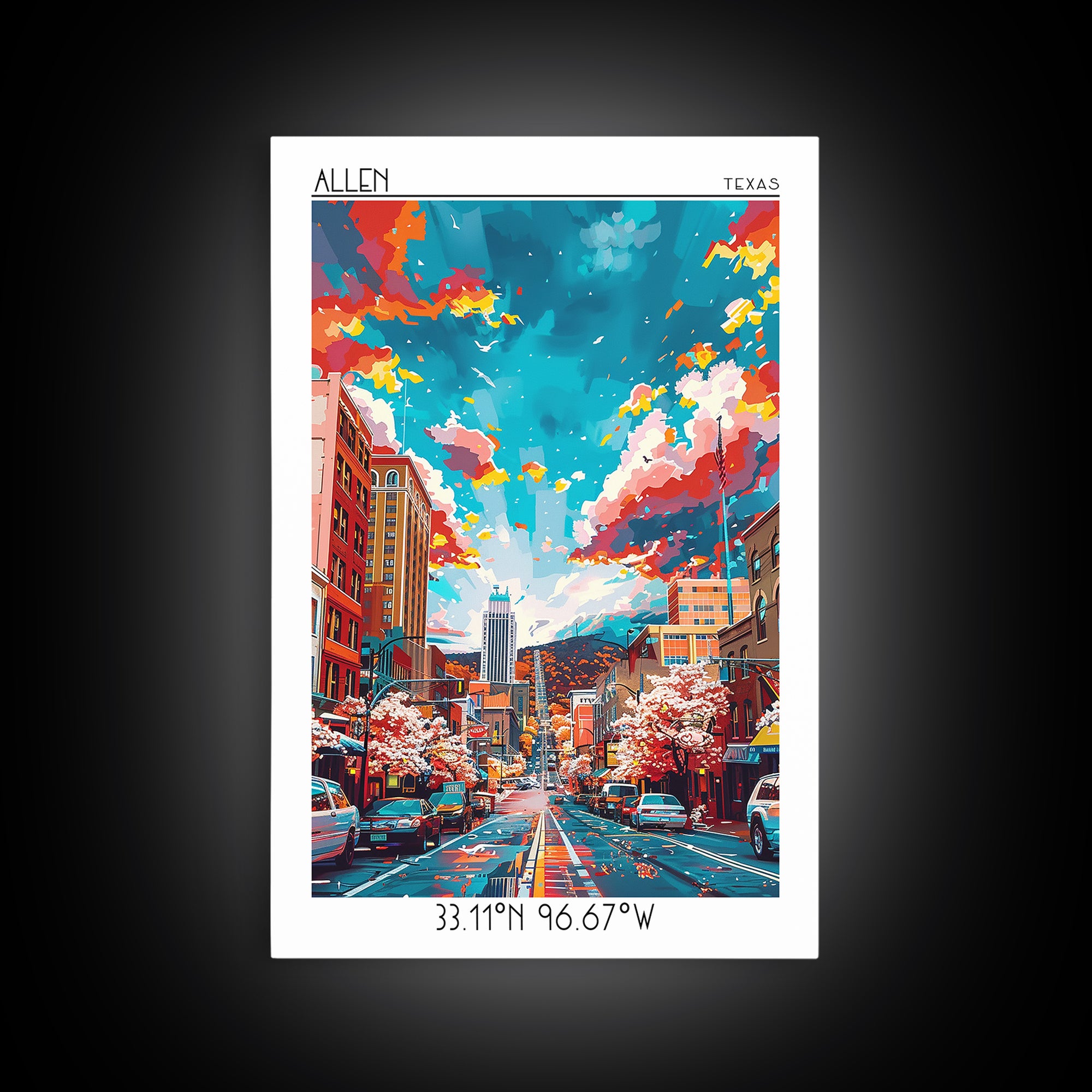 Allentown Travel Poster, Canvas Print, Travel Prints, Landscape Art, Travel Print, City Travel Poster, Vintage Poster, City Wall Art