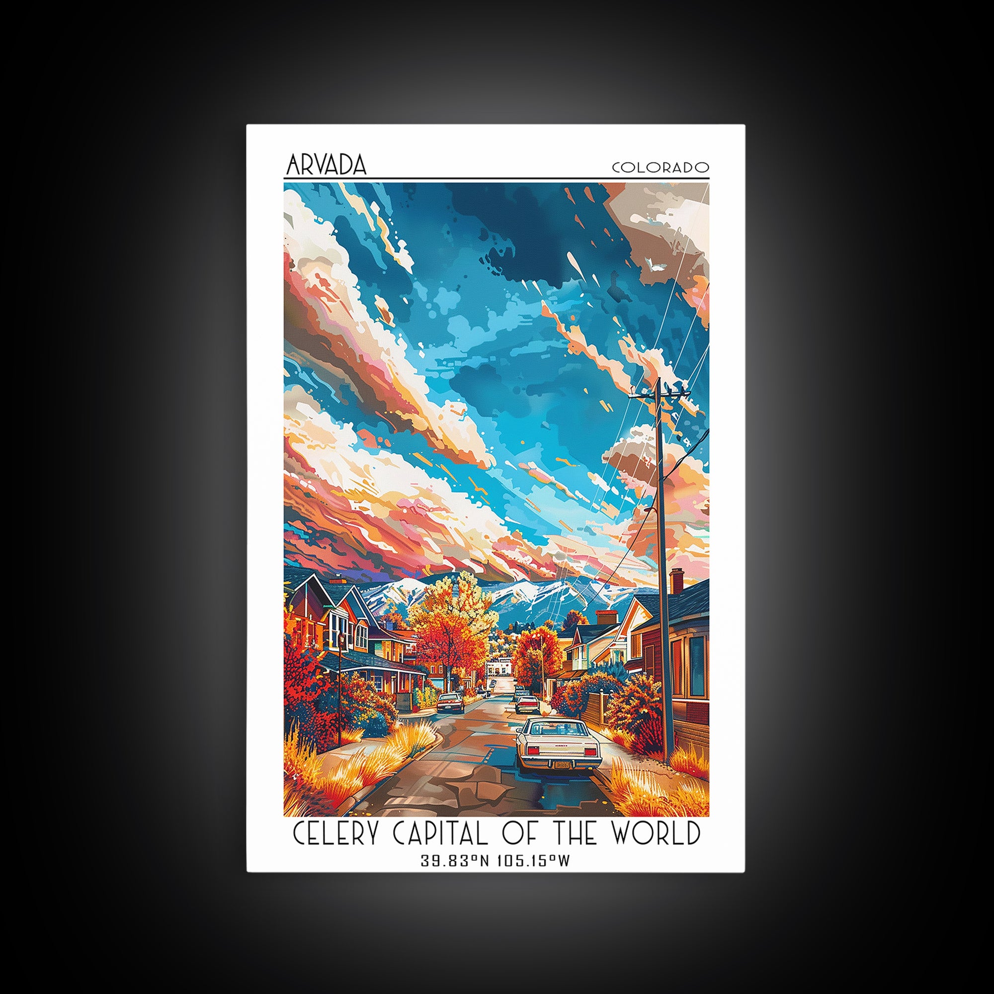 Arvada Travel Poster, Canvas Print, Travel Wall Art, City Wall Art, Vintage City Poster, Retro Travel Print, Poster Print, Art Print