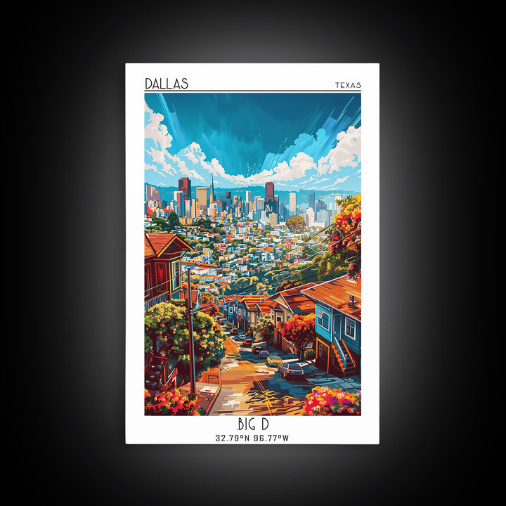 Daly City Travel Poster, Canvas Print, Travel Wall Art, City Wall Art, Landscape Art, Home Decor, Wanderlust Gift, Home Office Decor