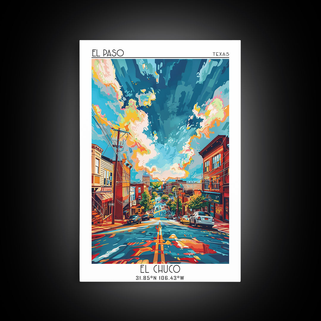 Elizabeth Travel Poster, Canvas Print, Travel Wall Decor, Minimalist Poster, Living Room Wall Art, Travel Decor, Retro Travel Poster