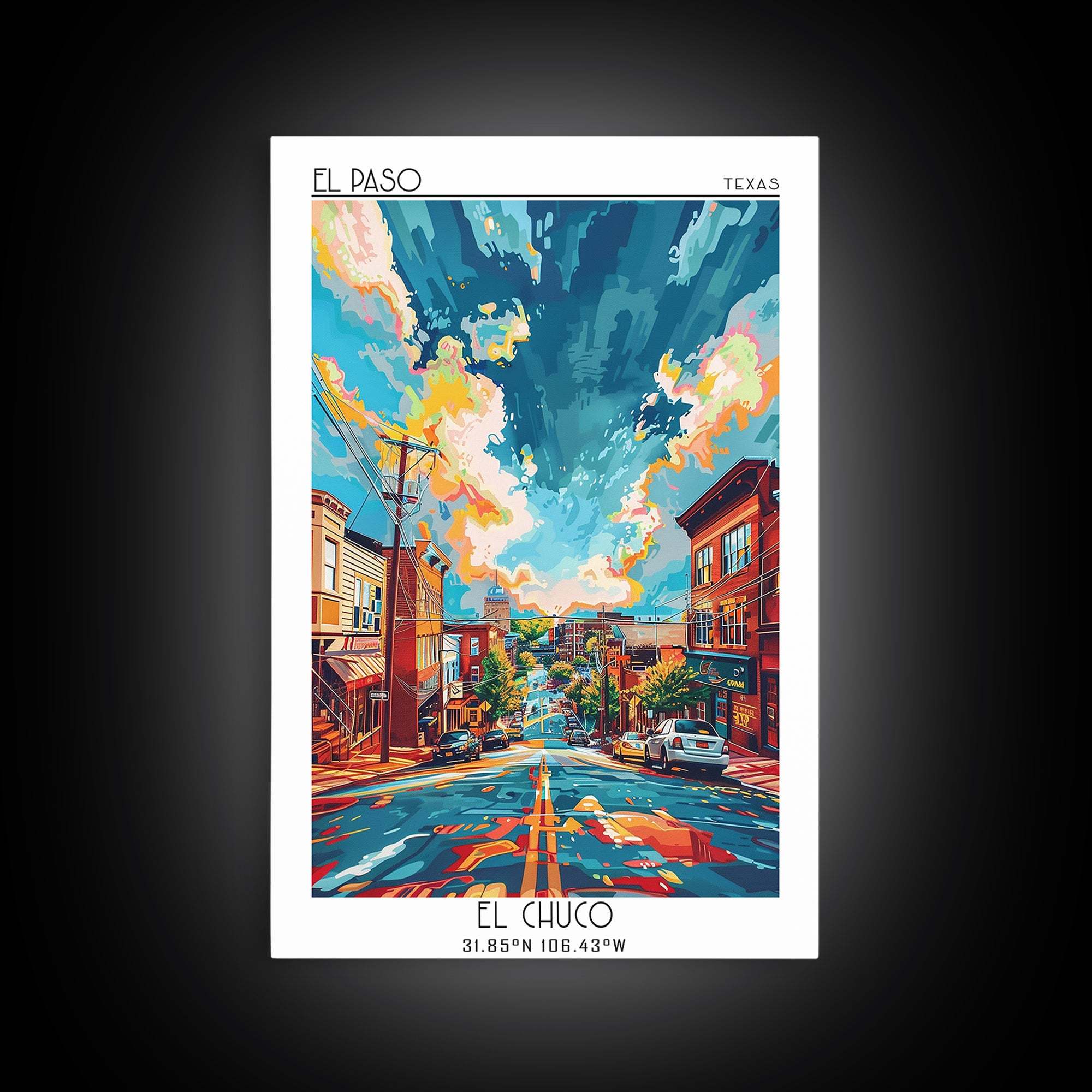 Elizabeth Travel Poster, Canvas Print, Travel Wall Decor, Minimalist Poster, Living Room Wall Art, Travel Decor, Retro Travel Poster
