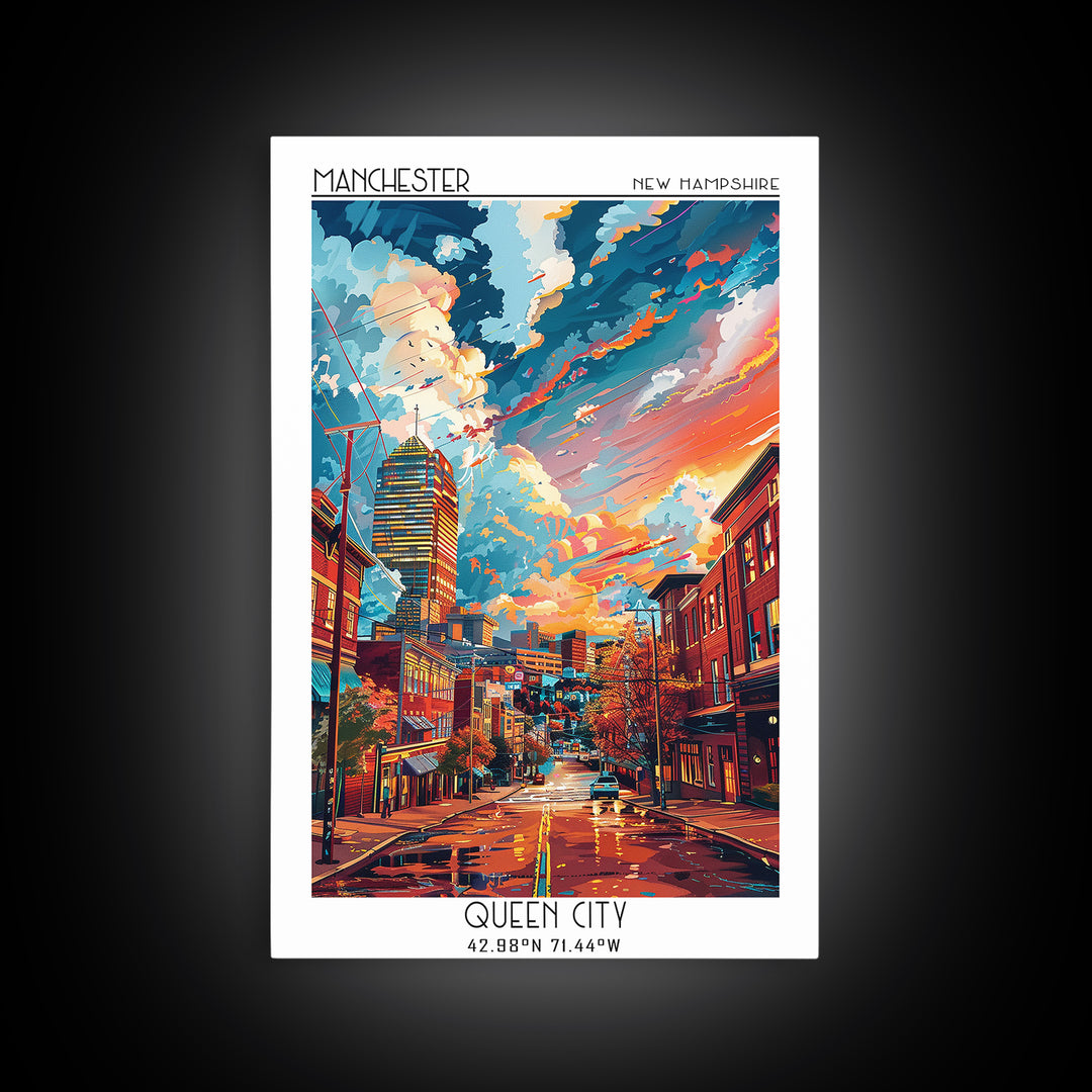 Manchester Travel Poster, Canvas Print, Poster Print, Travel Wall Art, Home Decor, City Art Print, Minimalist Poster, Fine Art Print