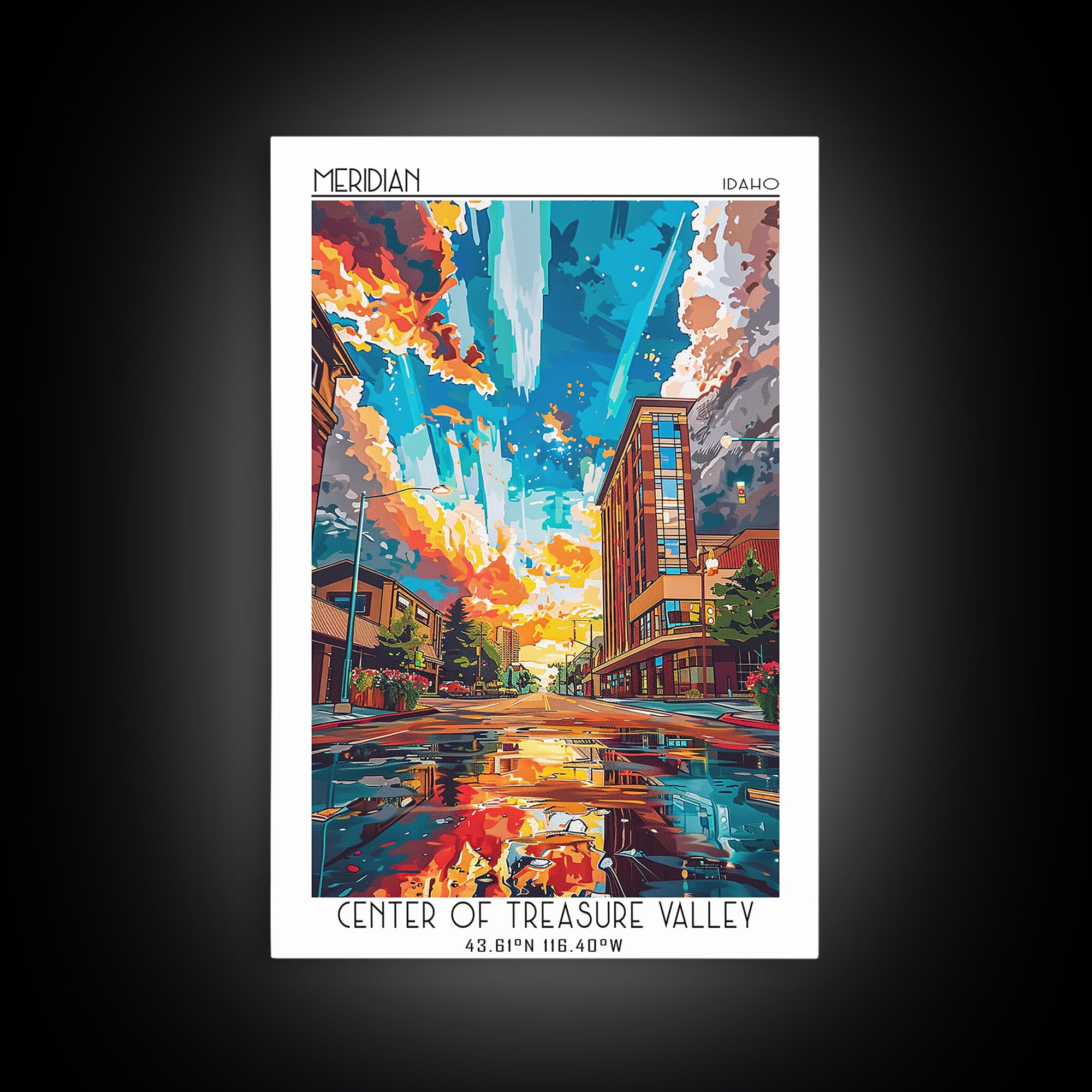 Meridian Travel Poster, Canvas Print, Poster Print, Travel Wall Art, Wanderlust Gift, Retro Wall Art, Travel Prints, Vintage Posters