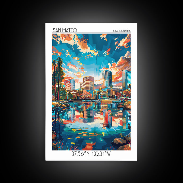 San Jose Travel Poster, Framed Canvas Print, Travel Wall Art, City Wall Art, Living Room Wall Art, Vintage Posters, Gallery Wall Set