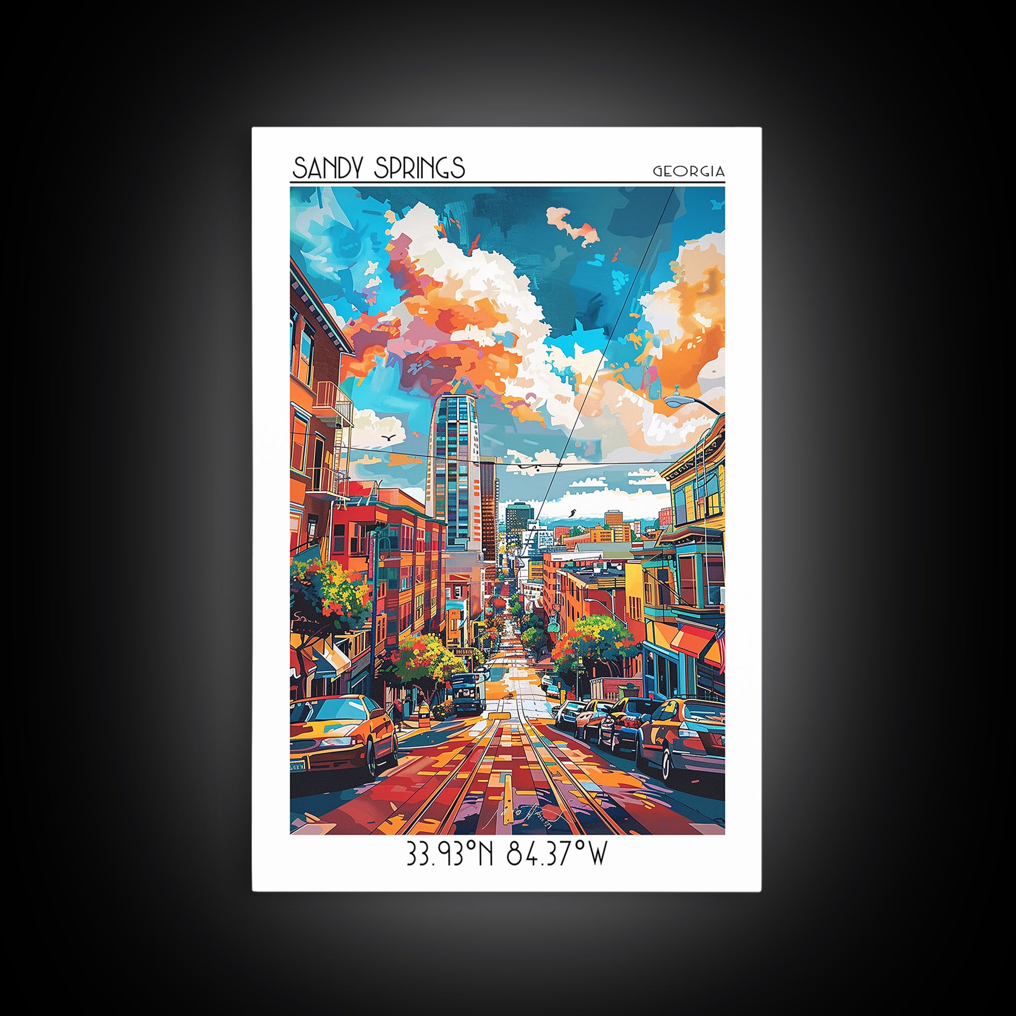 San Mateo Travel Poster, Framed Canvas Print, Vintage Travel Print, City Wall Art, Minimalist Poster, Poster Print, Travel Art Print