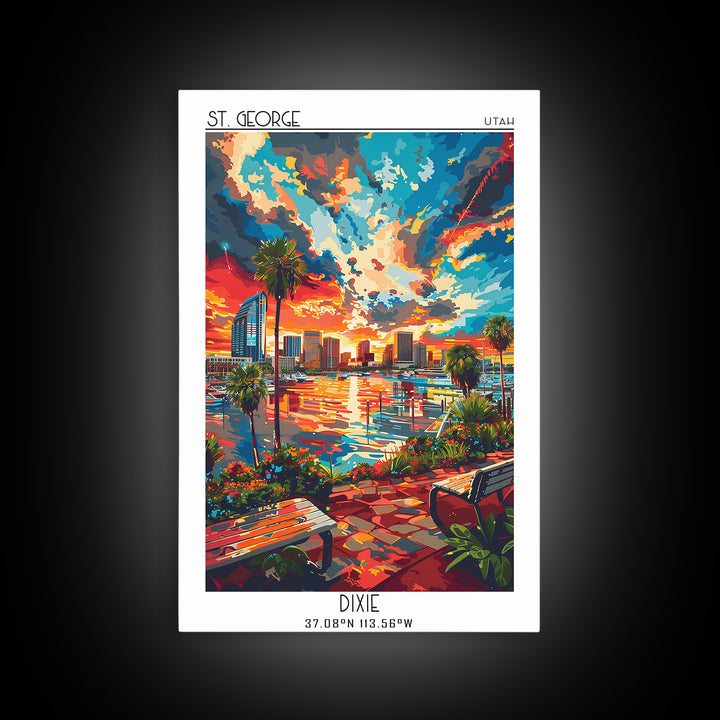 St Petersburg Travel Poster, Framed Canvas Print, Retro Wall Art, Travel Print, Vintage Posters, Vintage City Poster, Vintage Travel