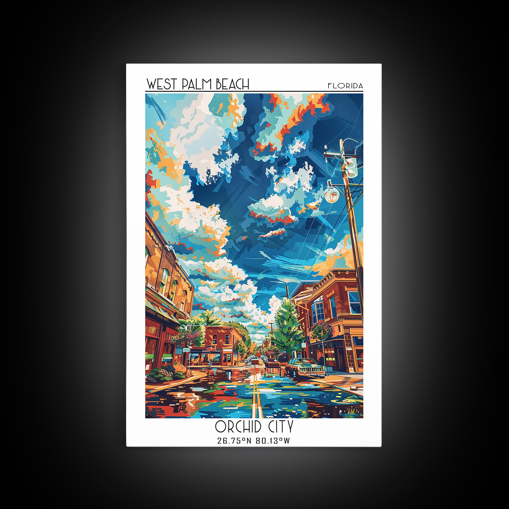 Westminster Travel Poster, Framed Canvas Print, City Travel Poster, Travel Wall Art, Retro Travel Print, Travel Art Print, Art Print
