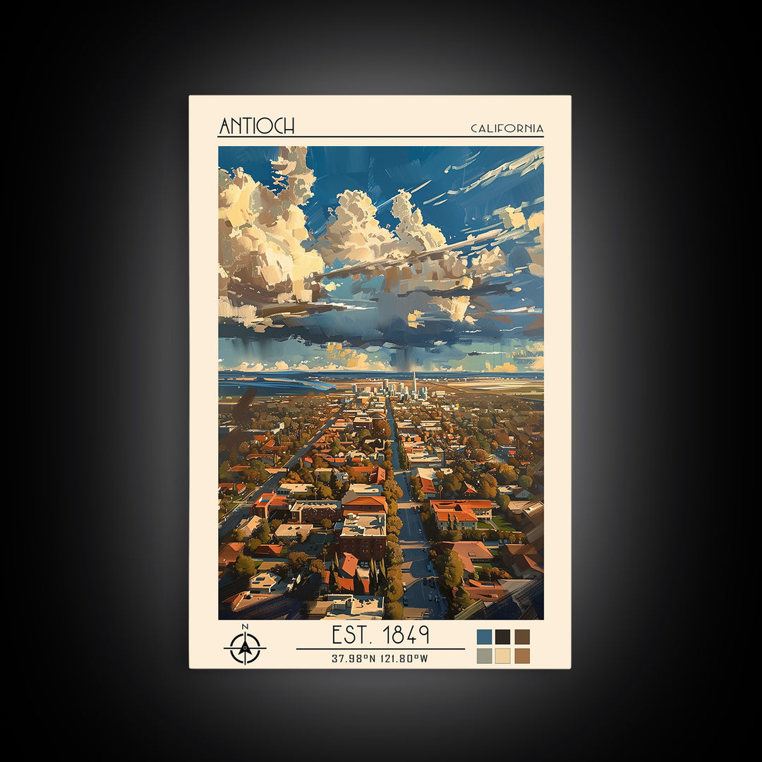 Antioch Travel Poster, Canvas Print, Poster Print, Travel Wall Art, Retro Wall Art, Vintage Poster, Travel Print, City Travel Poster