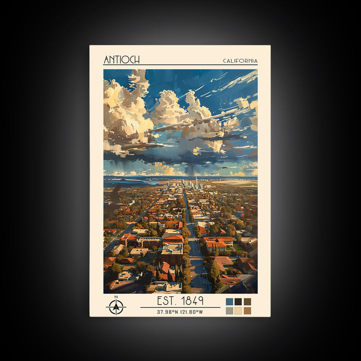 Antioch Travel Poster, Canvas Print, Poster Print, Travel Wall Art, Retro Wall Art, Vintage Poster, Travel Print, City Travel Poster