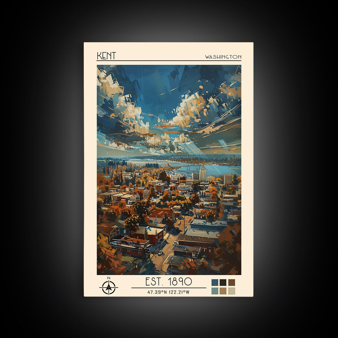 Kent Travel Poster, Canvas Print, Poster Print, Travel Wall Art, Minimalist Poster, City Travel Poster, Travel Decor, Travel Posters