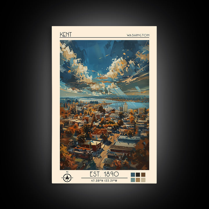 Kent Travel Poster, Canvas Print, Poster Print, Travel Wall Art, Minimalist Poster, City Travel Poster, Travel Decor, Travel Posters