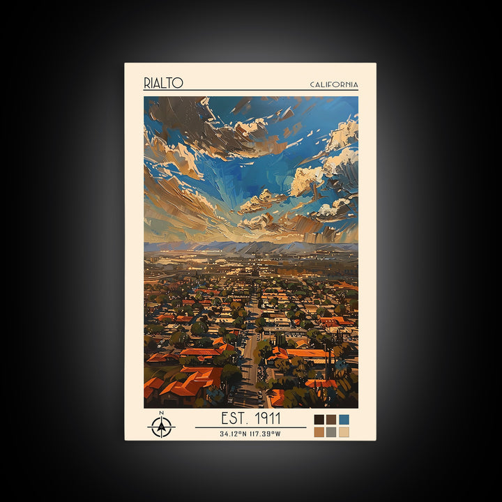 Rialto Travel Poster, Canvas Print, Travel Wall Art, City Wall Art, Minimalist Poster, Wall Art, Vintage Travel Art, Wanderlust Gift