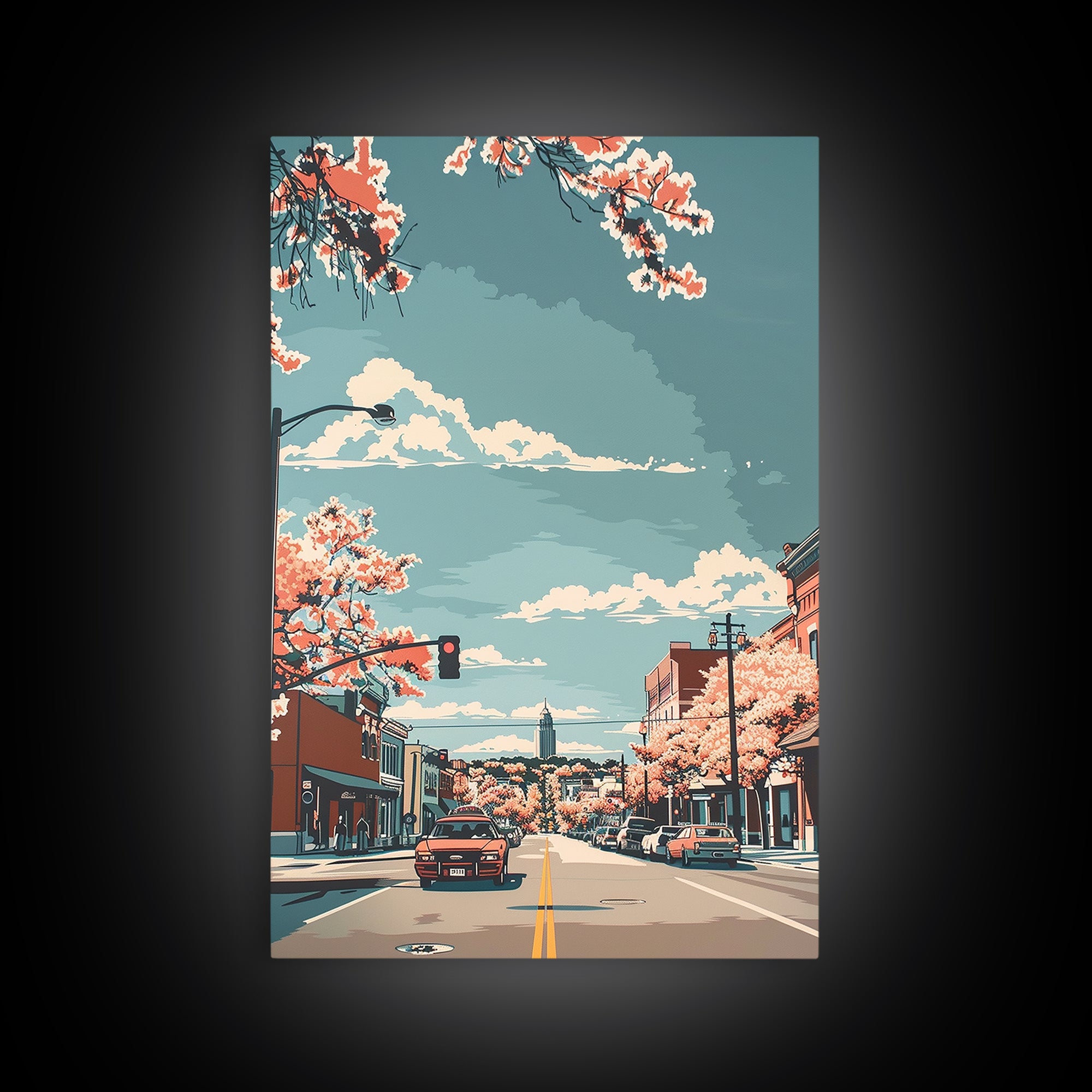 Abilene Travel Poster, Framed Canvas Print, Travel Wall Art, City Wall Art, Minimalist Poster, Travel Wall Decor, City Travel Poster
