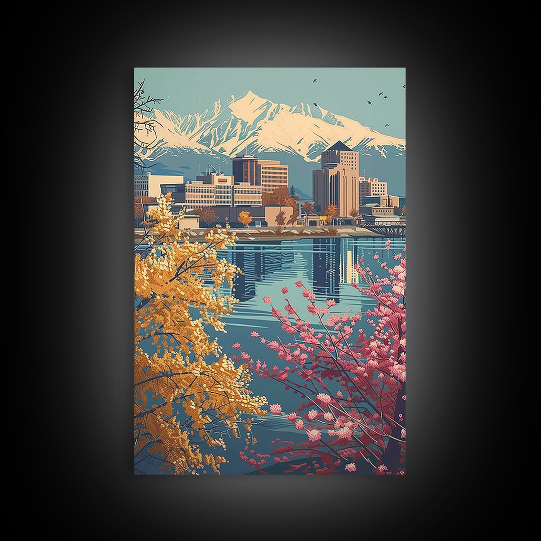 Anchorage Travel Poster, Canvas Print, Travel Art Print, Modern Wall Decor, Travel Prints, Travel Decor, Travel Wall Decor, Wall Art