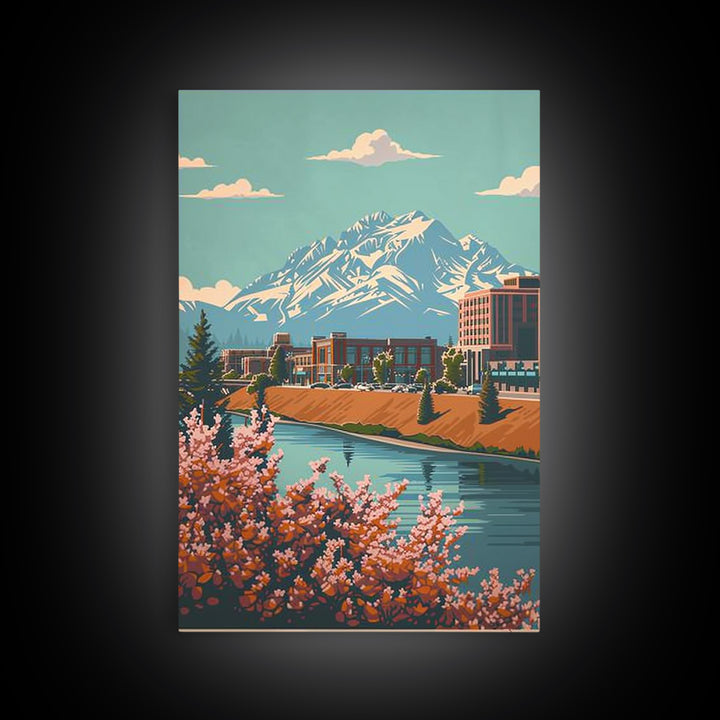 Aurora Travel Poster, Canvas Print, Poster Print, Travel Wall Art, Retro Travel Print, Minimalist Poster, Home Decor, Retro Wall Art
