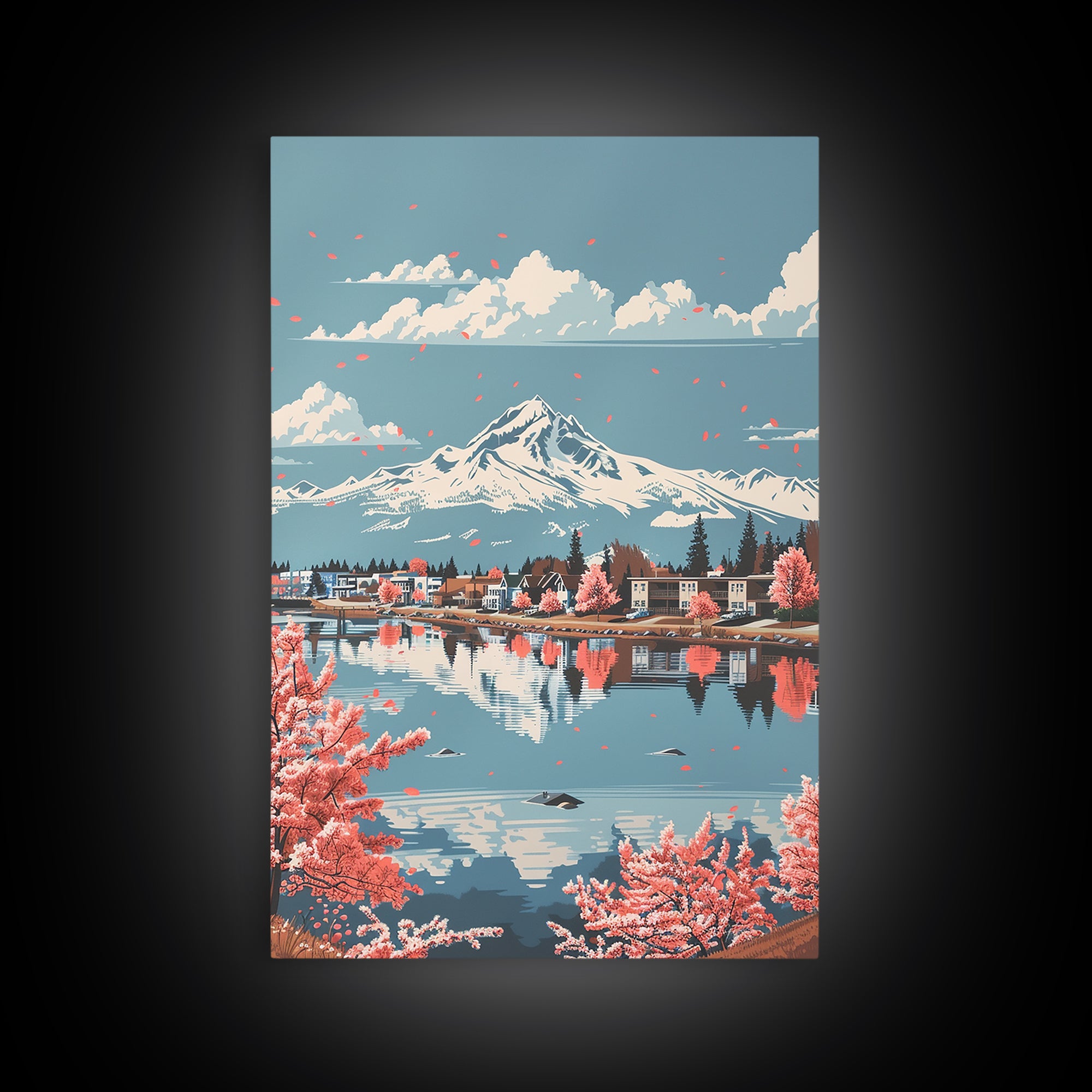 Bend Travel Poster, Framed Canvas Print, Travel Wall Art, City Wall Art, Vintage Posters, Vintage Travel, Travel Art Print, Wall Art