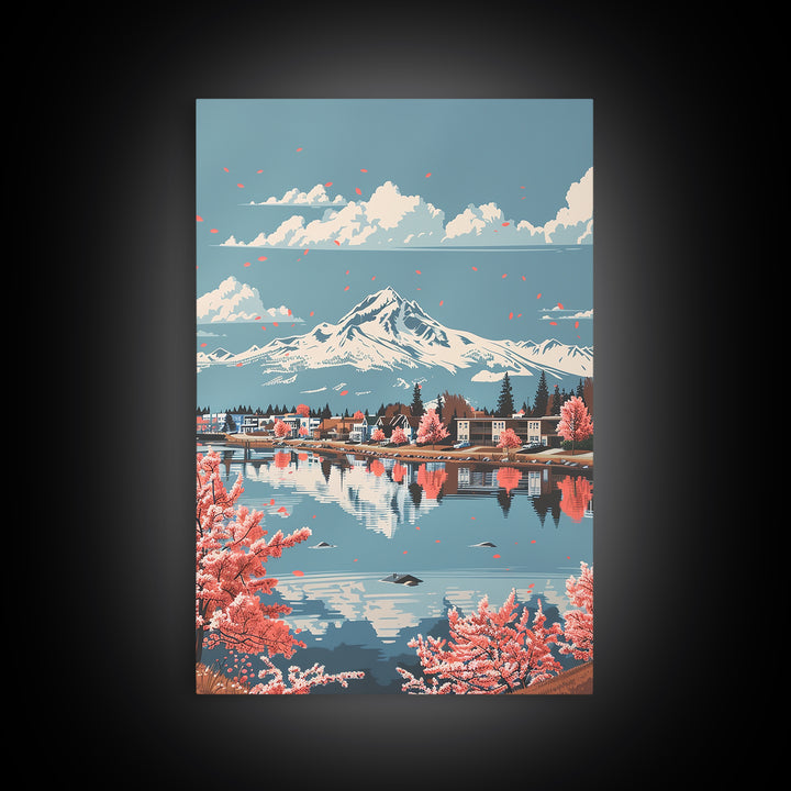Bend Travel Poster, Framed Canvas Print, Travel Wall Art, City Wall Art, Vintage Posters, Vintage Travel, Travel Art Print, Wall Art