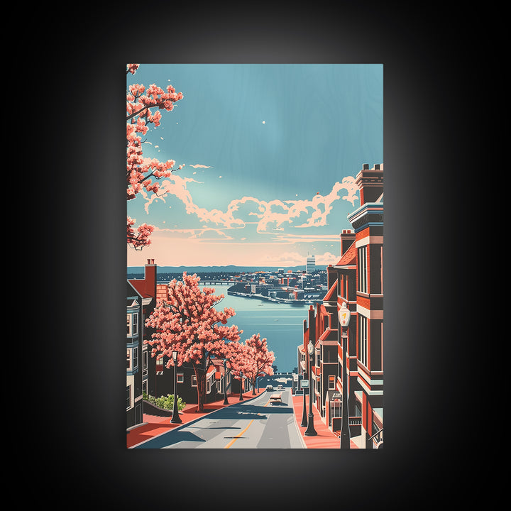 Cambridge Travel Poster, Canvas Print, Travel Wall Decor, Minimalist Poster, Modern Wall Decor, City Art Print, Living Room Wall Art