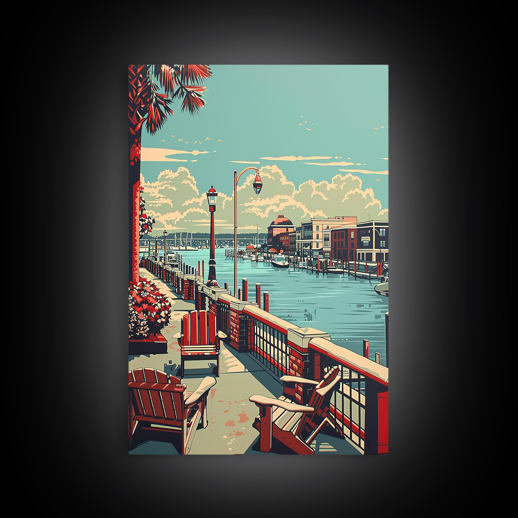 Chesapeake Travel Poster, Canvas Print, City Art Print, Travel Wall Art, Travel Prints, Colorful Wall Art, Poster Art, Landscape Art