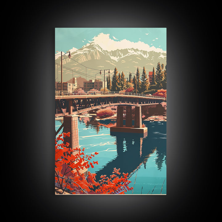 Colorado Springs Travel Poster, Canvas Print, Travel Art Print, Modern Wall Decor, Wanderlust Gift, Poster Print, Retro Travel Print