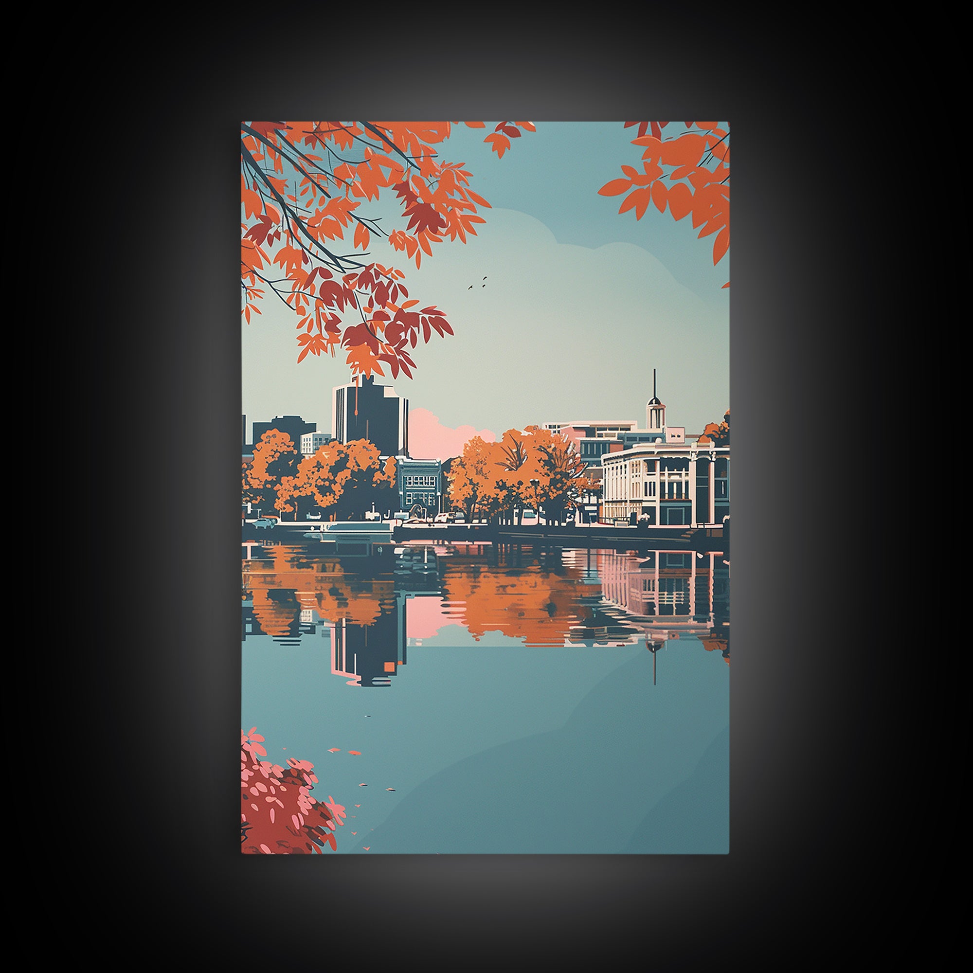 Columbia South Carolina Travel Poster, Canvas Print, Travel Prints, Landscape Art, Travel Wall Decor, Retro Travel Print, Home Decor