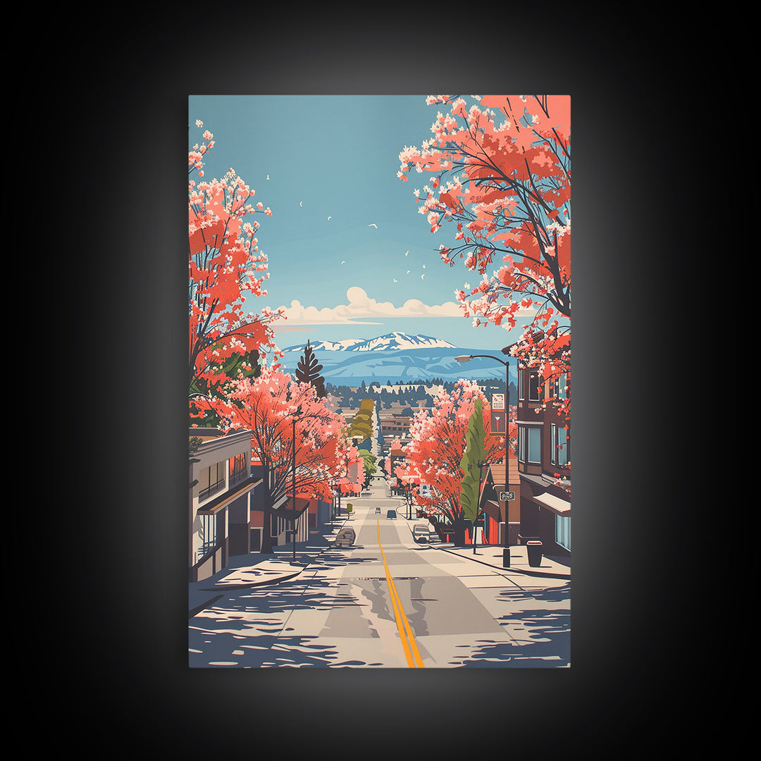 Concord Travel Poster, Framed Canvas Print, Retro Wall Art, Travel Print, Living Room Wall Art, Minimalist Poster, Home Office Decor