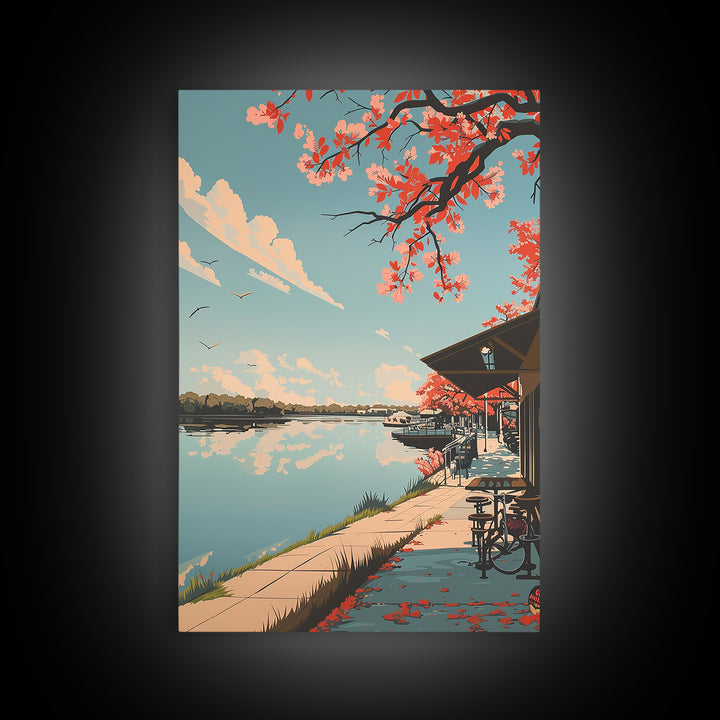 Conroe Travel Poster, Framed Canvas Print, Poster Print, Travel Wall Art, Retro Travel Poster, Living Room Wall Art, Wanderlust Gift