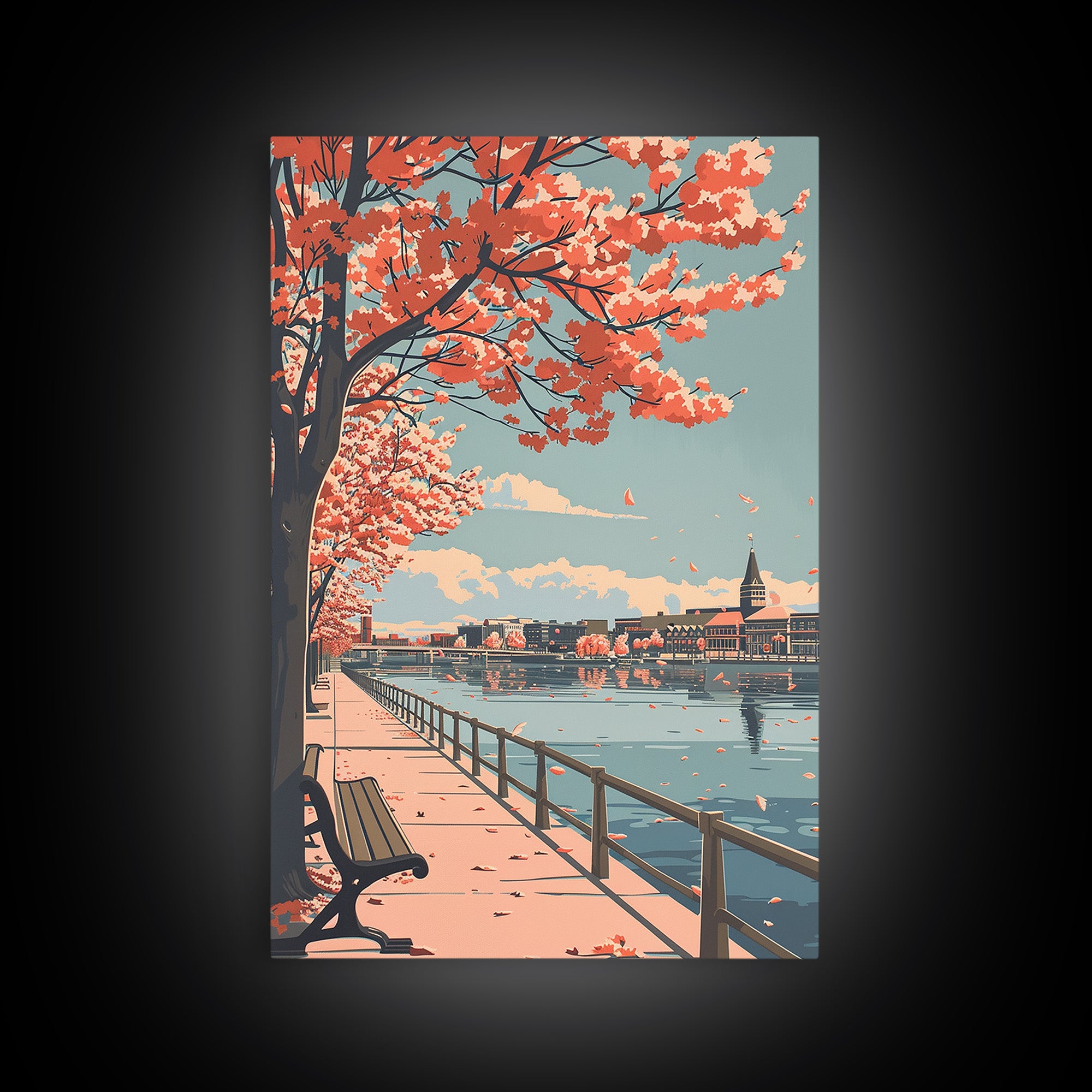Dearborn Travel Poster, Canvas Print, Travel Wall Art, City Wall Art, Vintage Travel Art, Art Print, Travel Art Print, Landscape Art